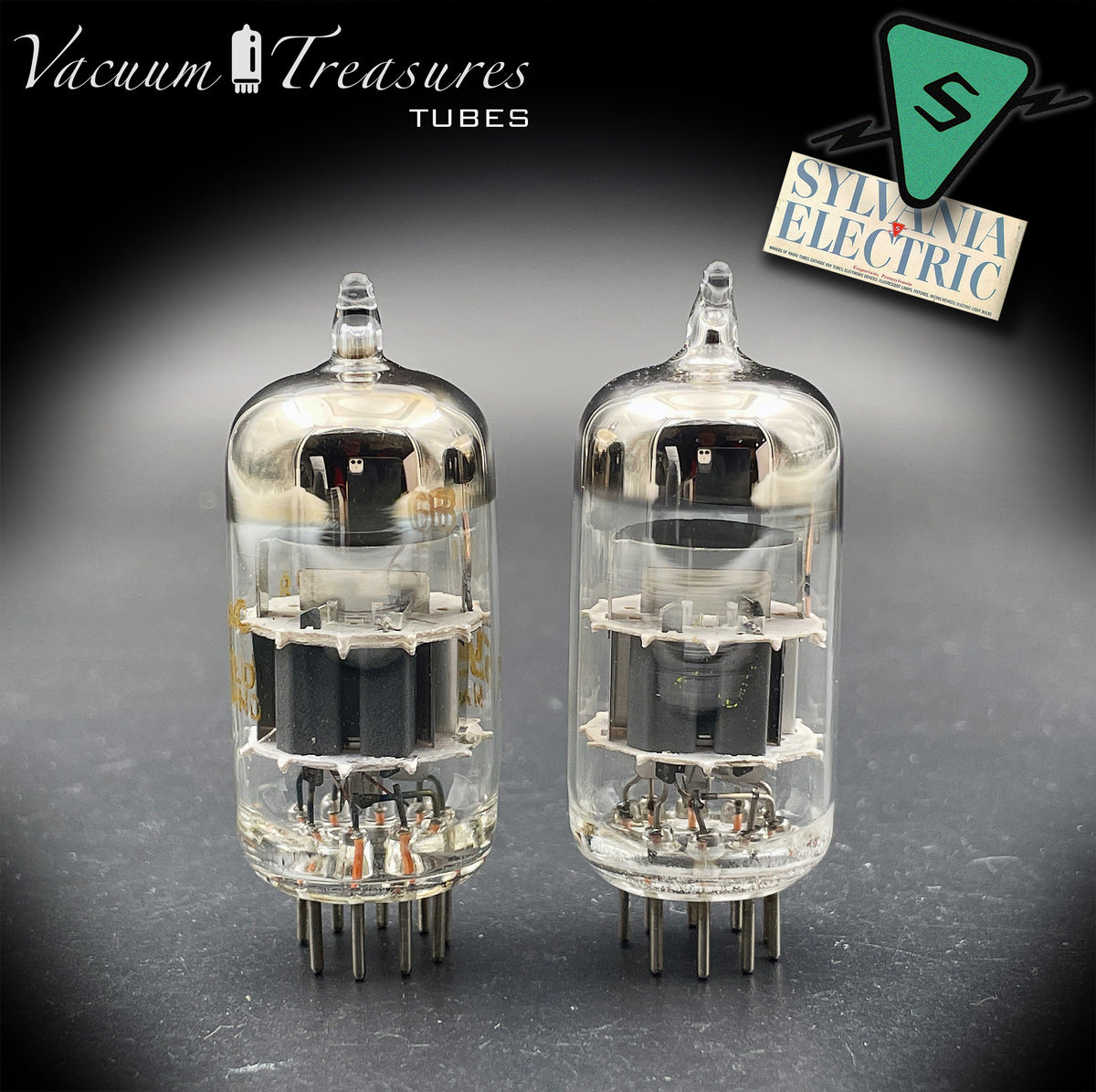 ECC88 / 6DJ8 SYLVANIA AMPLITREX Matched Pair Tubes Made in USA