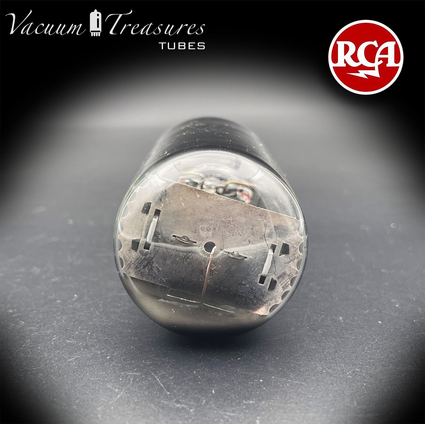 5U4GB 5AS4A RCA NOS NIB Black Plates Tall Bottle Tested Tube Top Side Square Getter Rectifier Made in USA '60s