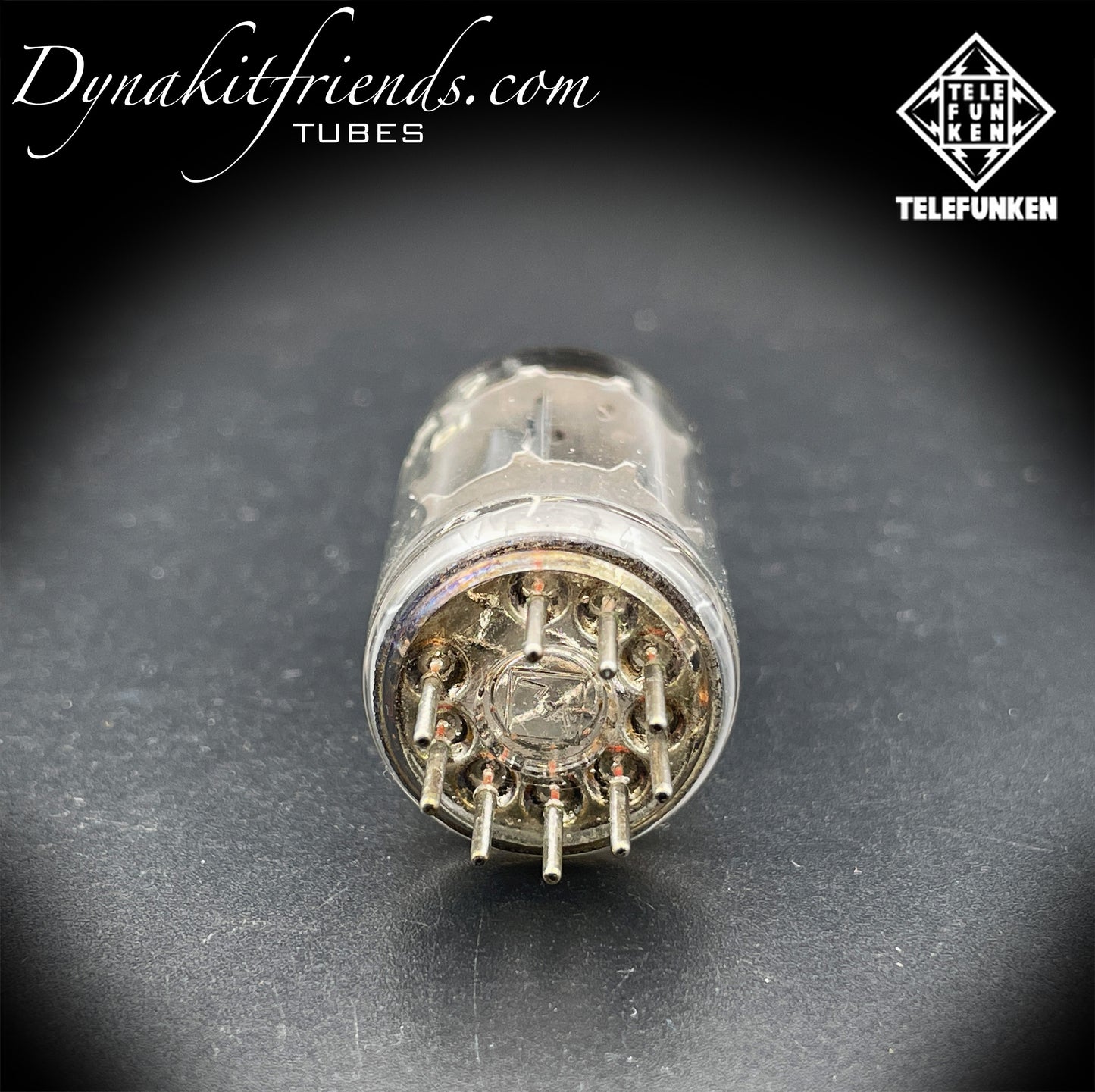 12AX7 ( ECC83 ) NOS TELEFUNKEN Ribbed Plates Diamond <> Bottom Tested & Balanced Tube Made in Western Germany