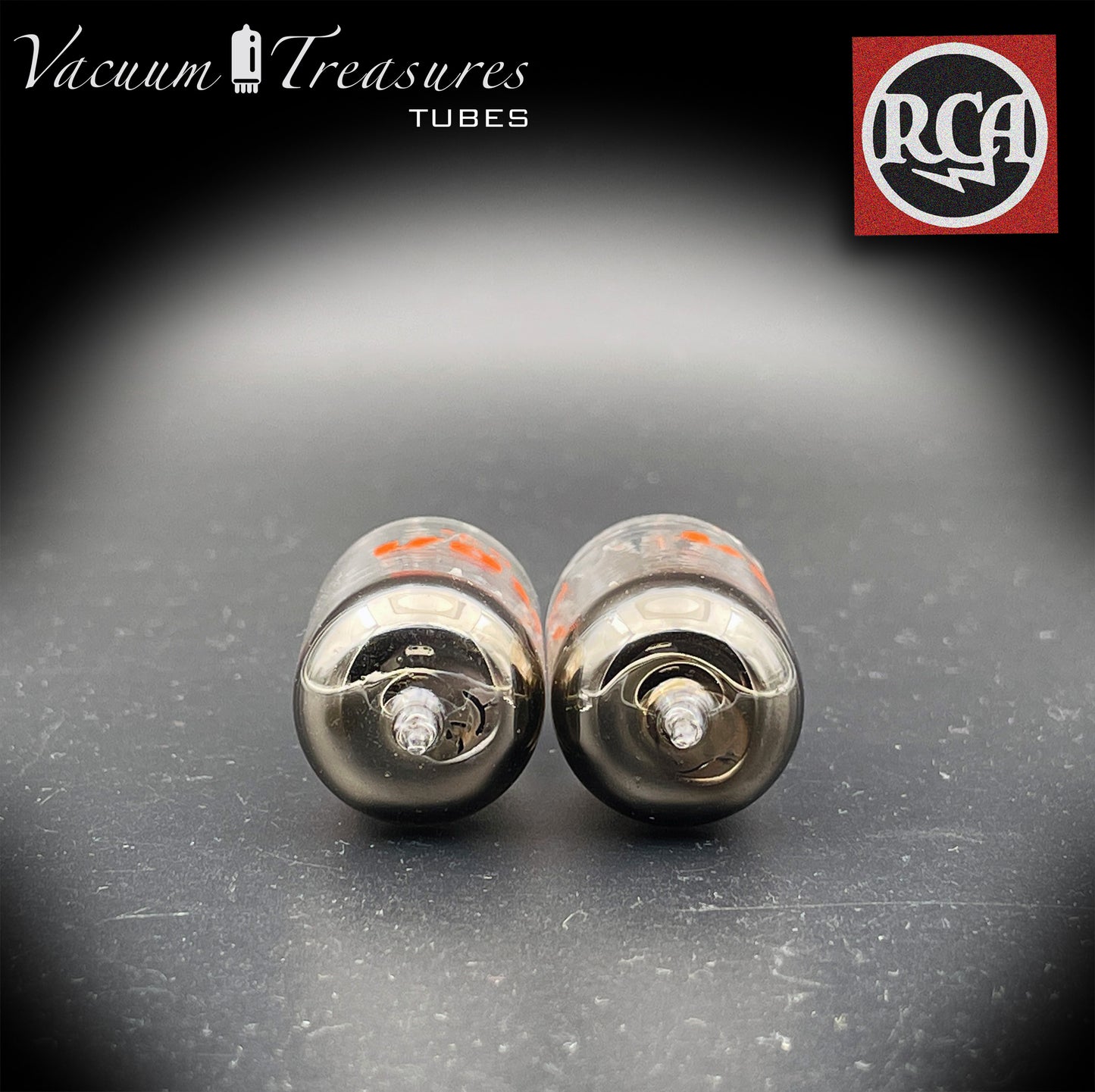 12AU7 A ( ECC82 ) RCA NOS Long Gray Plates Halo Getter Matched Tubes Made in USA