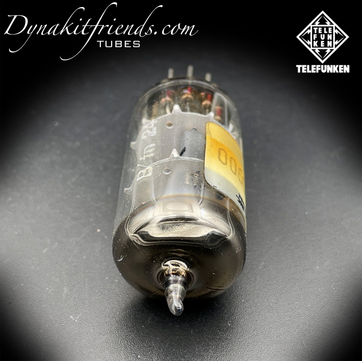 ECC81 ( 12AT7 ) TELEFUNKEN Berlin factory code B fn 24 Diamond <> Bottom Tested Tube Made In Western Germany