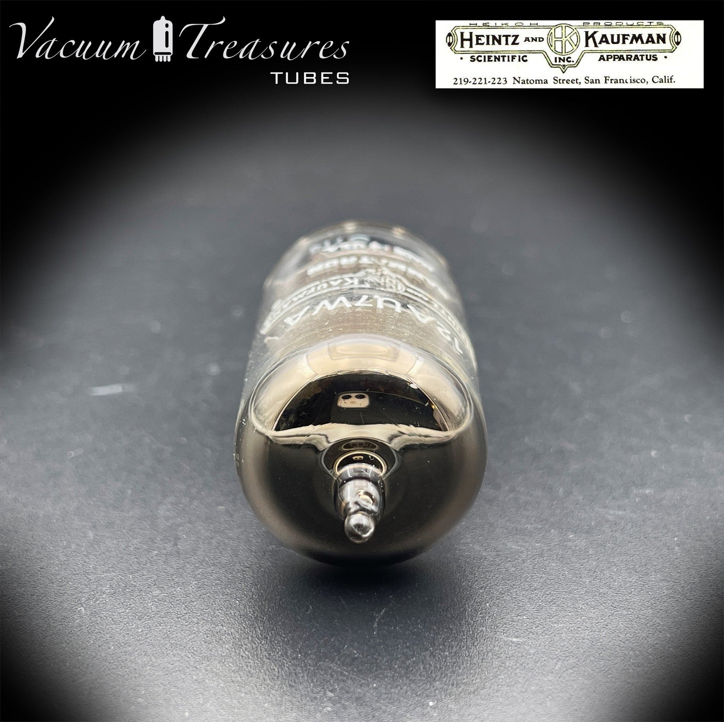 12AU7WA / CV4003 / 6189 Heinz & Kauffman Black Plates Halo Getter Made in USA