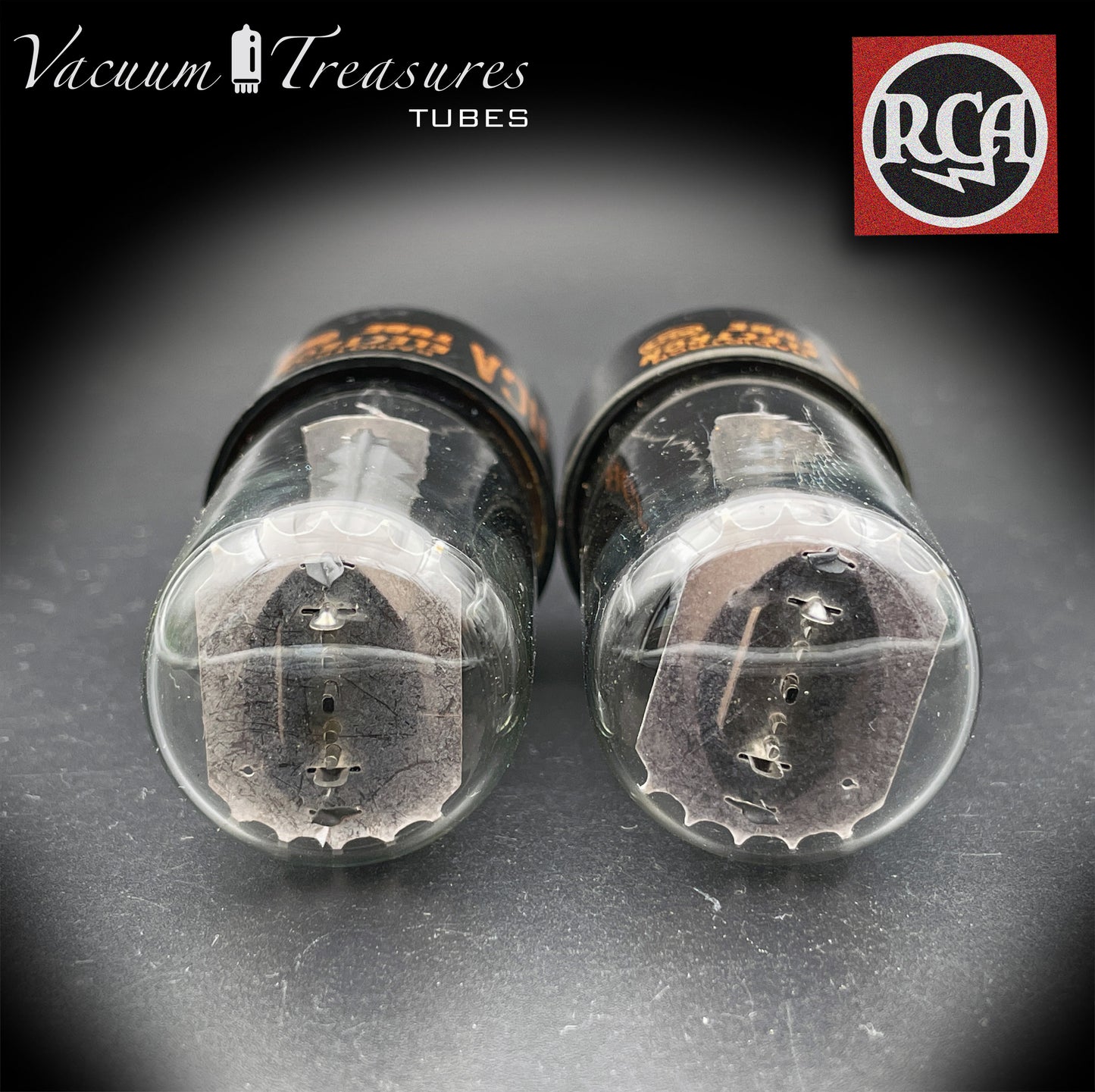 Plaques grises 6V6 GTA RCA inférieures doubles [] Getter AMPLITREX tubes assortis fabriqués aux États-Unis