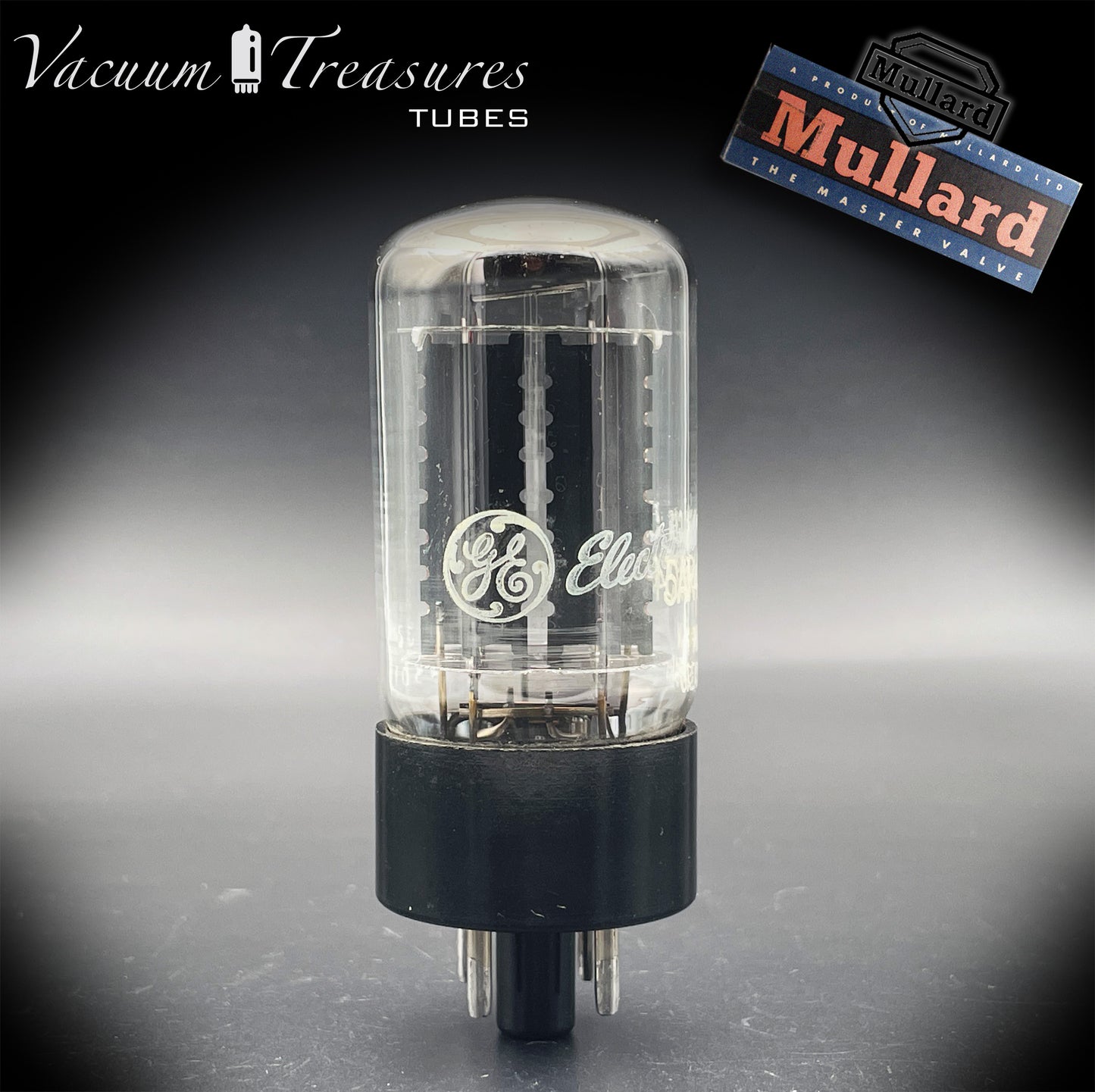 GZ34 / 5AR4 MULLARD NOS Brand GE Blackburn f32 Copper Plates – 7 Notches – Made in Great Britain '65