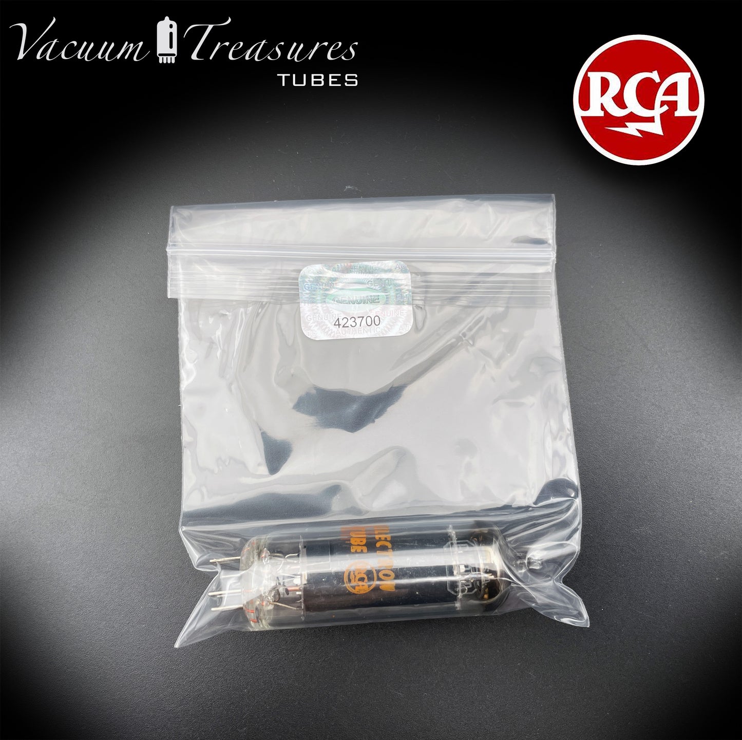 6AQ5 A ( EL90 ) RCA NOS Black Plate Halo Getter Made in USA ’61