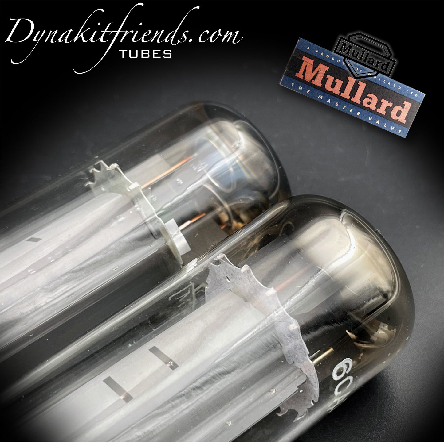 EL34 (6CA7) MULLARD Blackburn XF2 Vintage Double Halo Getter Matched Tubes Made in GT. Großbritannien