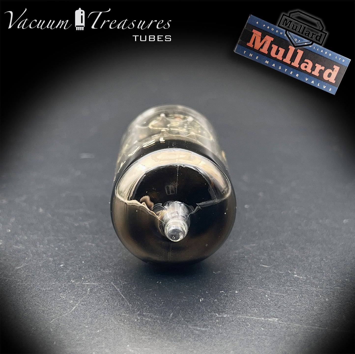 12AT7 / ECC81 GE by MULLARD Blackburn Wing Gray Plates Halo Getter Tested Tube MADE IN GT. BRITAIN