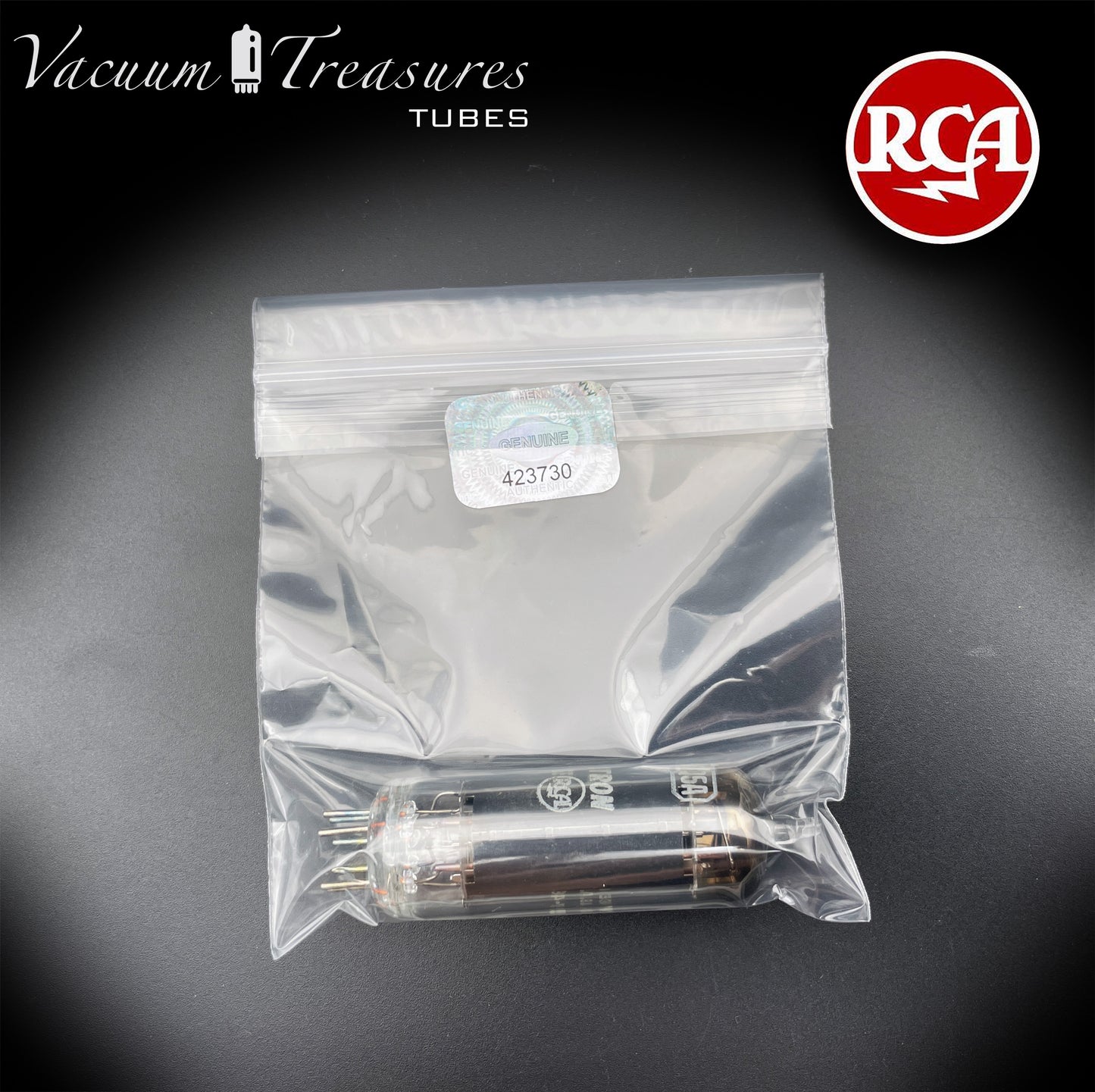 6AQ5 A (EL90) RCA Black Plate Square Getter Made in USA '57