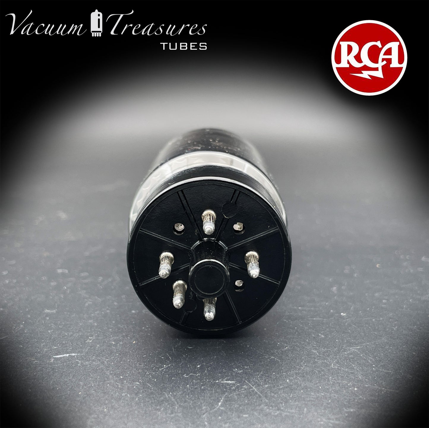 5V3A 5AU4 RCA NOS NIB Black Plates Round Getter Rectifier Tube - Amplitrex Tested - Made in USA