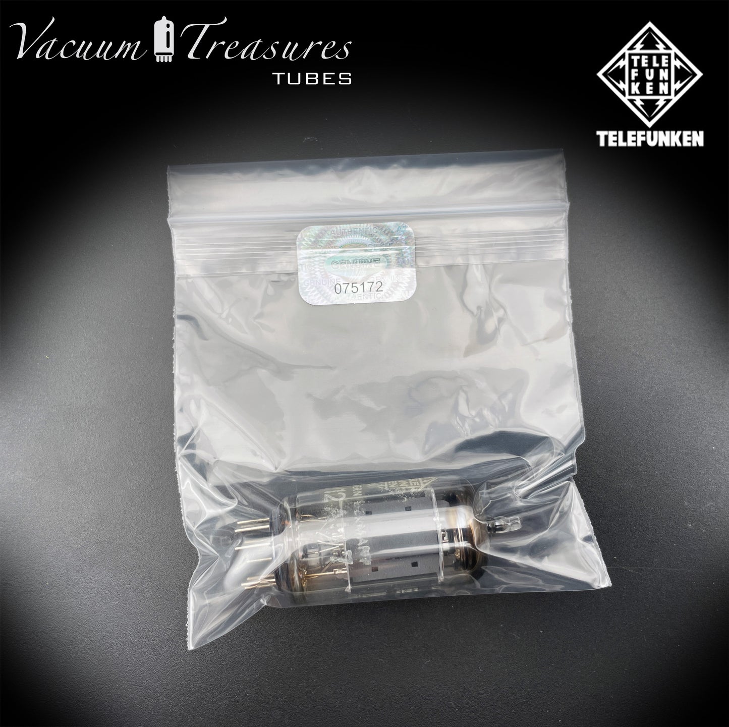 12AU7 / ECC82 TELEFUNKEN NOS Amplitrex Tested - Smooth Plates - ◊ Diamond Bottom - Made in West Germany