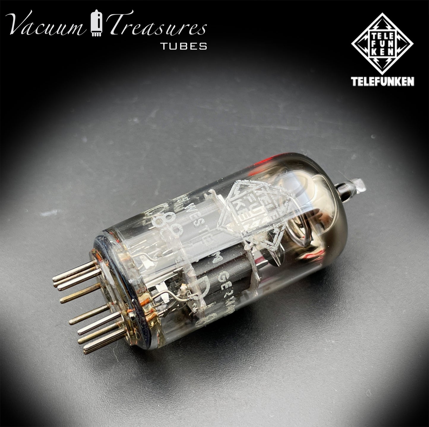 ECC88 6DJ8 TELEFUNKEN Red Dot Diamond <> Bottom Berlino Tested Tube Made In Western Germany '68
