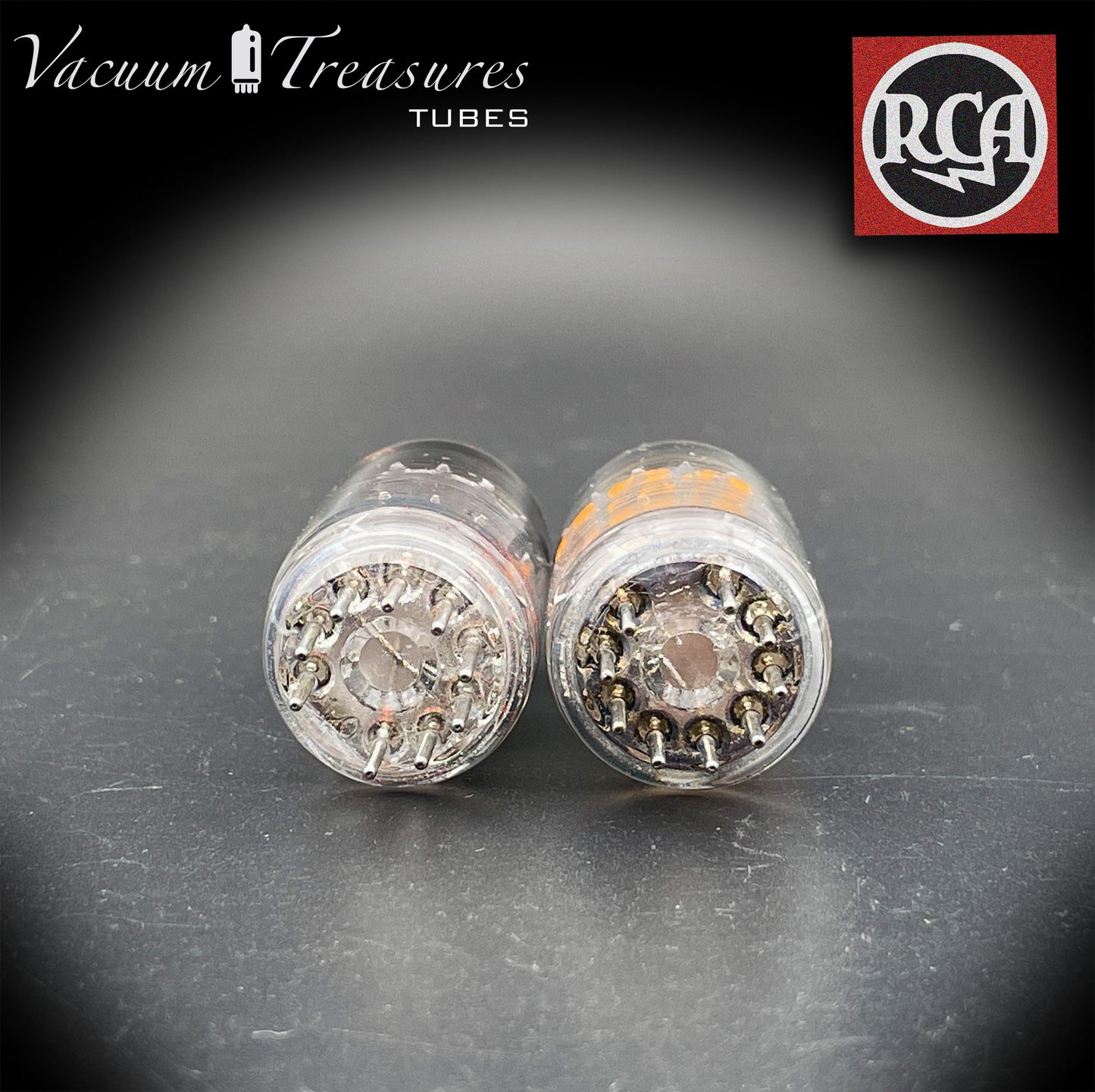 ECC81 ( 12AT7 ) RCA NOS NIB Gray Plates Halo Getter Matched Tubes MADE IN USA