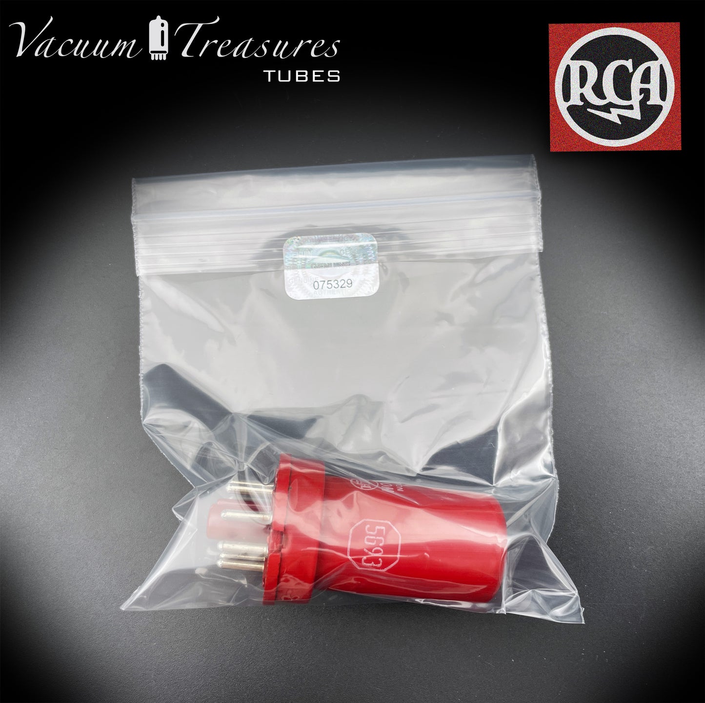 5693 ( CV3699 ) RCA NOS SPECIAL RED AMPLITREX Tested Tube MADE IN USA '52