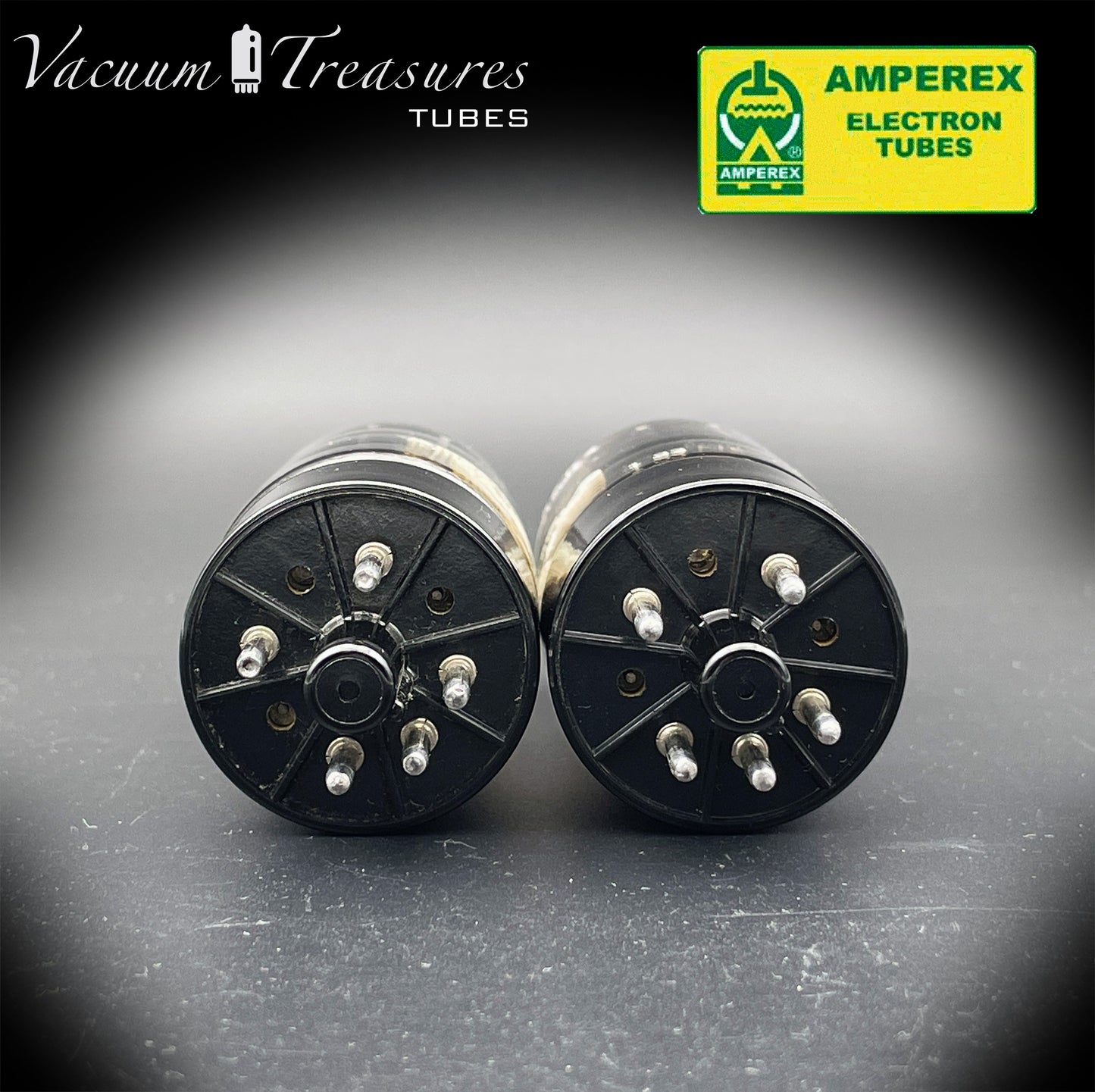 5AR4 ( GZ34 ) NOS AMPEREX Bugle Boy, Holland f33, smooth, Same codes, Matched Pair Tubes Rectifiers Made in HOLLAND