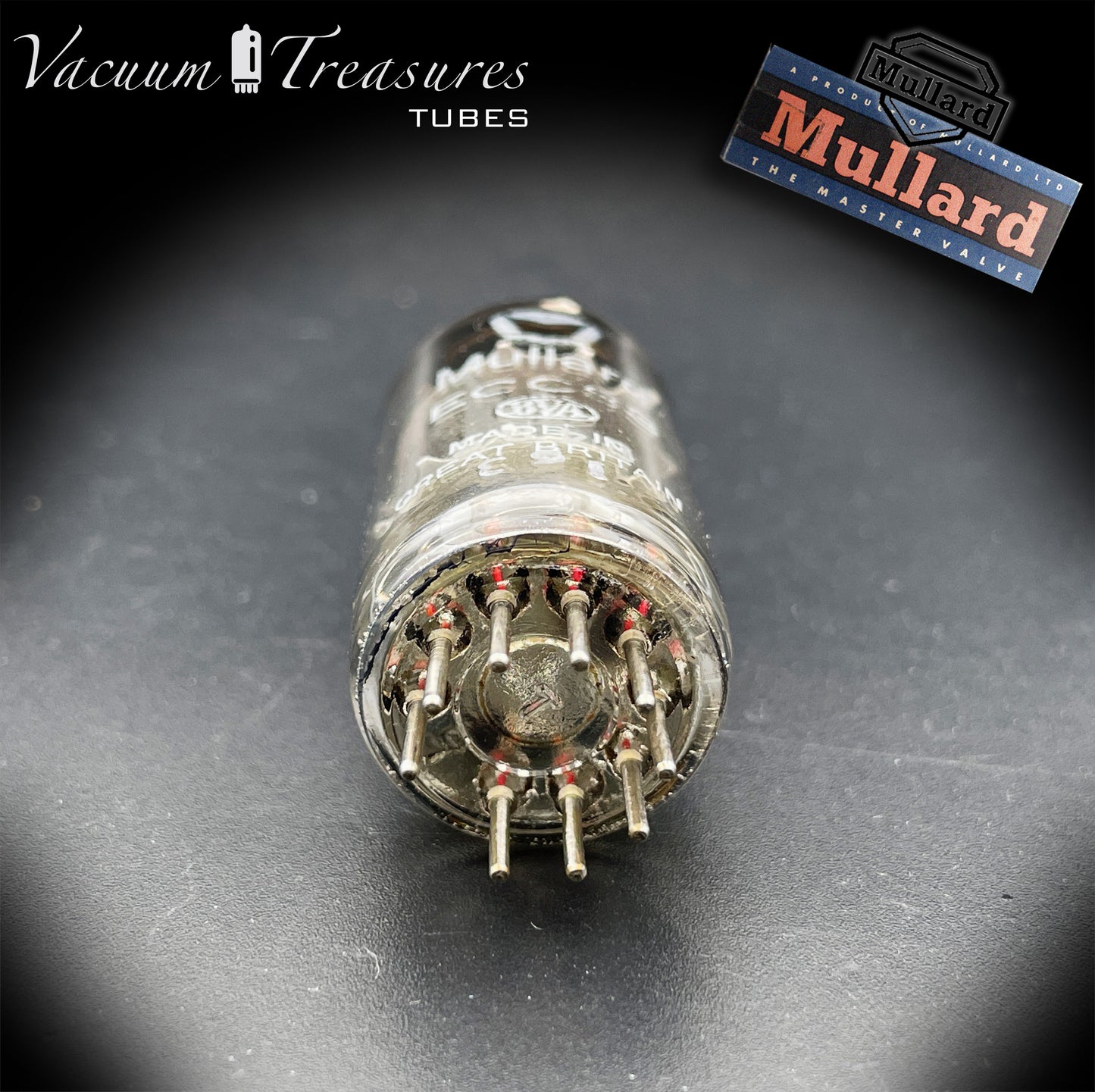12AX7 / ECC83 NOS MULLARD Blackburn 1964 – Short Gray Plates – Halo Getter – Low Noise & Mic
