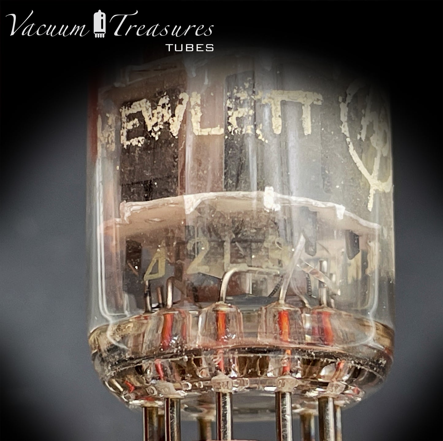 ECC88 / 6DJ8 HEWLETT PACKARD – Heerlen Δ2L3 – Disc Dimpled Getter – Matched Pair – MOLTO FORTE – Made in Holland ’60s