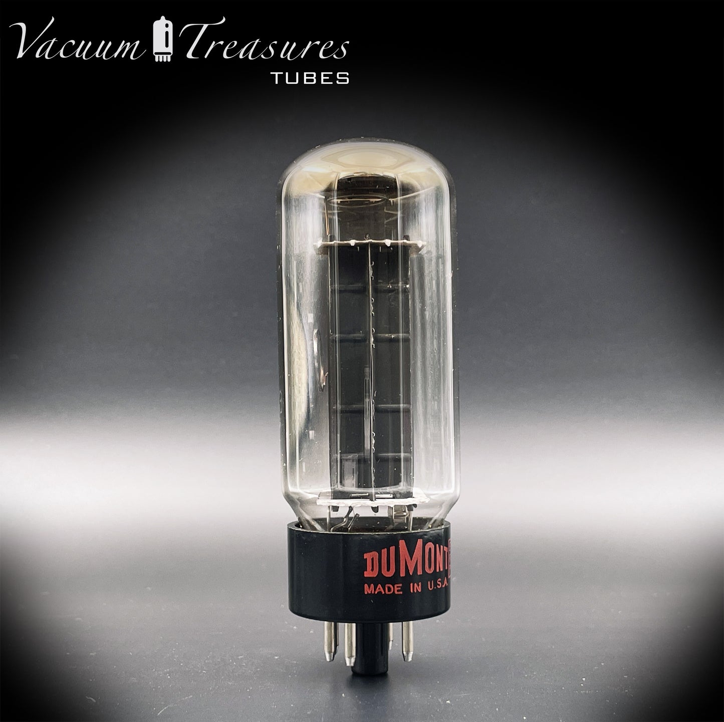 5V3 (5AU4) DUMONT NOS NIB Placas negras OO Getter Rectificador de tubo probado Hecho en EE. UU.
