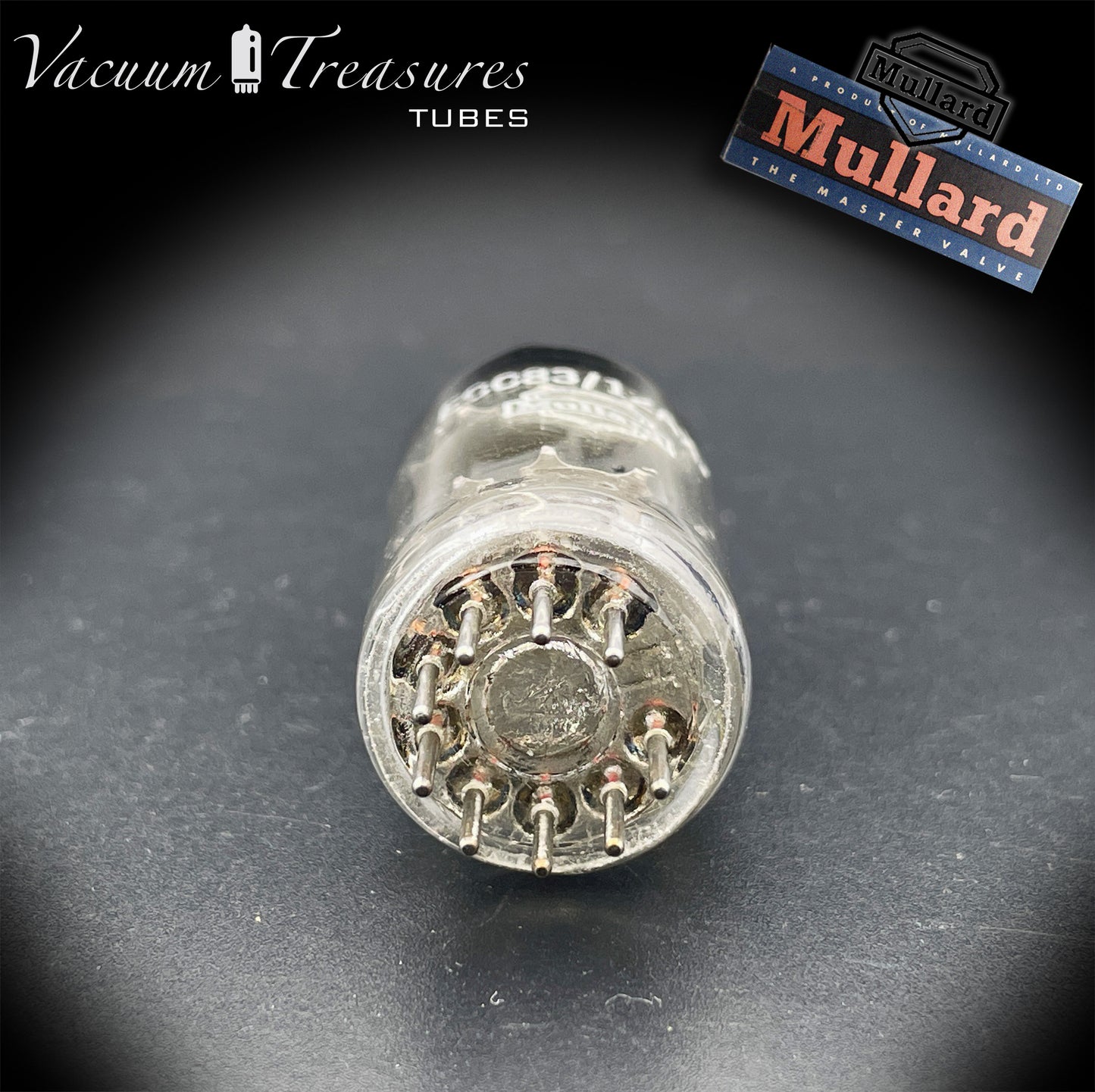 12AX7 / ECC83 NOS MULLARD Blackburn 1959 – Short Gray Plates – Halo Getter – Balanced Section