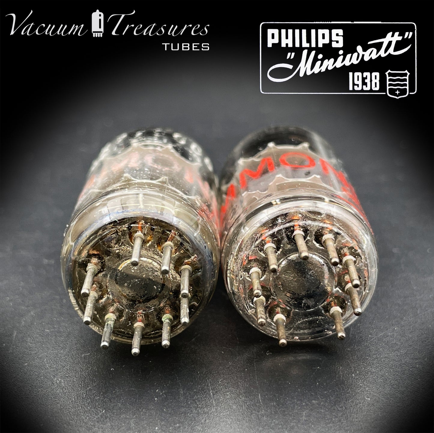 12AX7 ( ECC83 ) PHILIPS Heerlen labeled Hammond Short plates O Getter Matched Tubes MADE IN HOLLAND