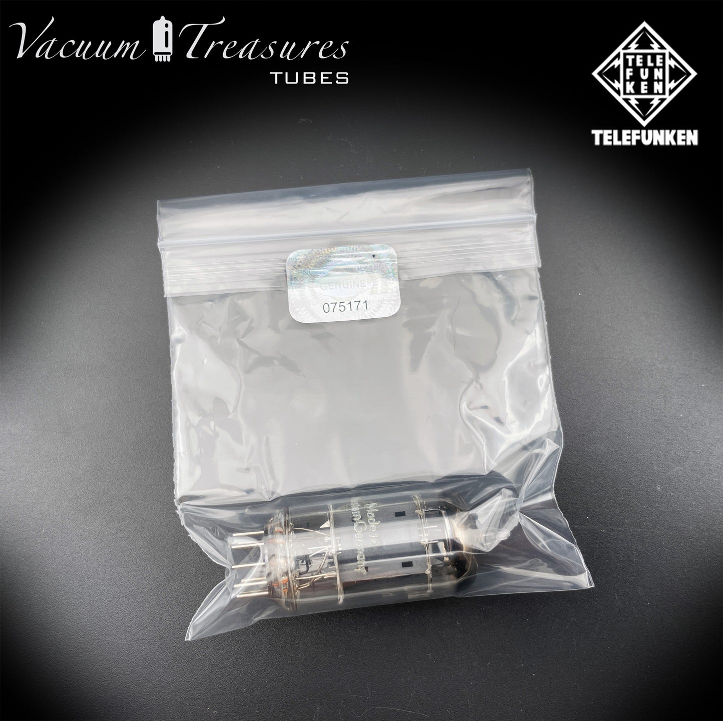 12AU7 / ECC82 TELEFUNKEN NOS Amplitrex Tested - Ribbed Plates - ◊ Diamond Bottom - Made in West Germany