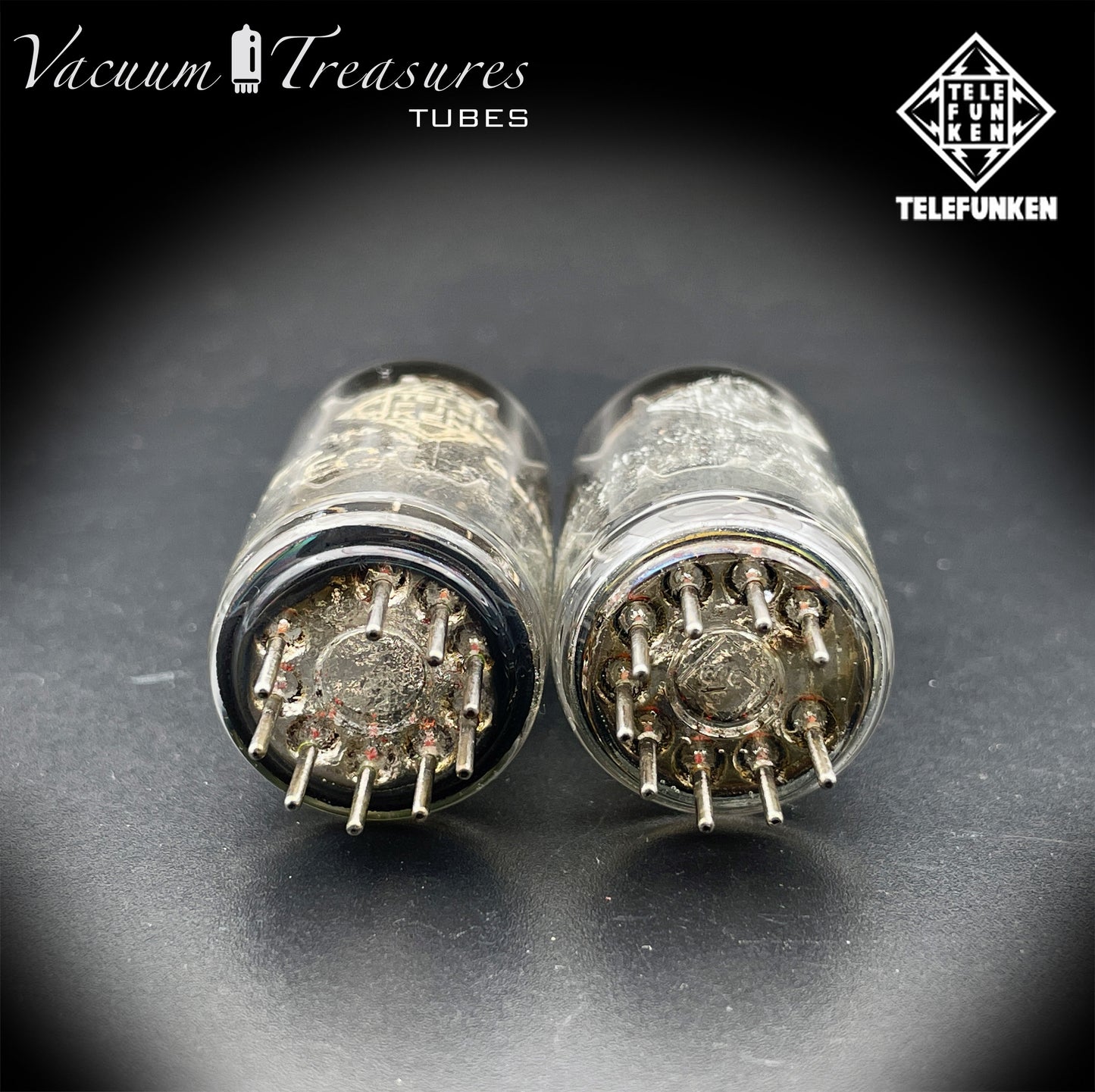 12AU7 / ECC82 TELEFUNKEN NOS Matched Pair - Smooth Plates - Made in West Germany