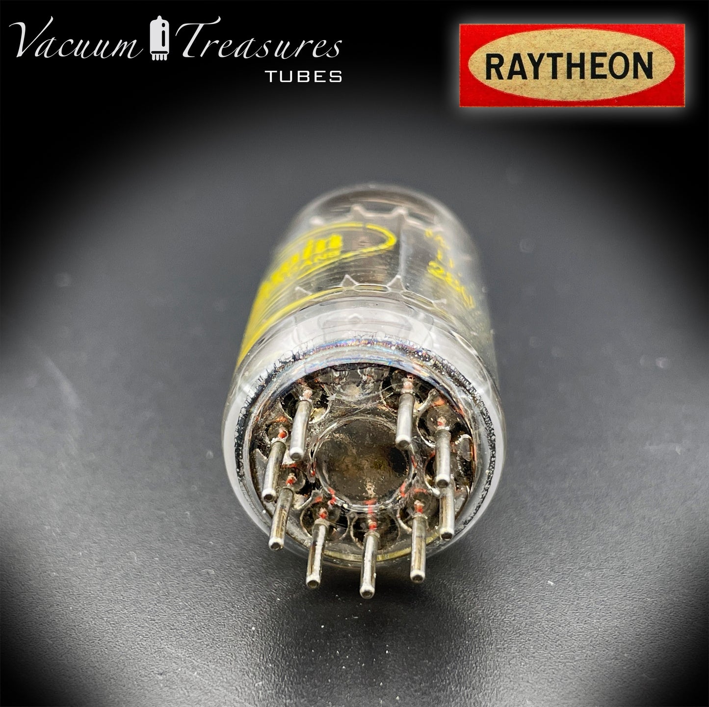 12AX7 ( ECC83 ) RAYTHEON Long Gray Plates Labeled Baldwin Organ O Getter Tested Tube