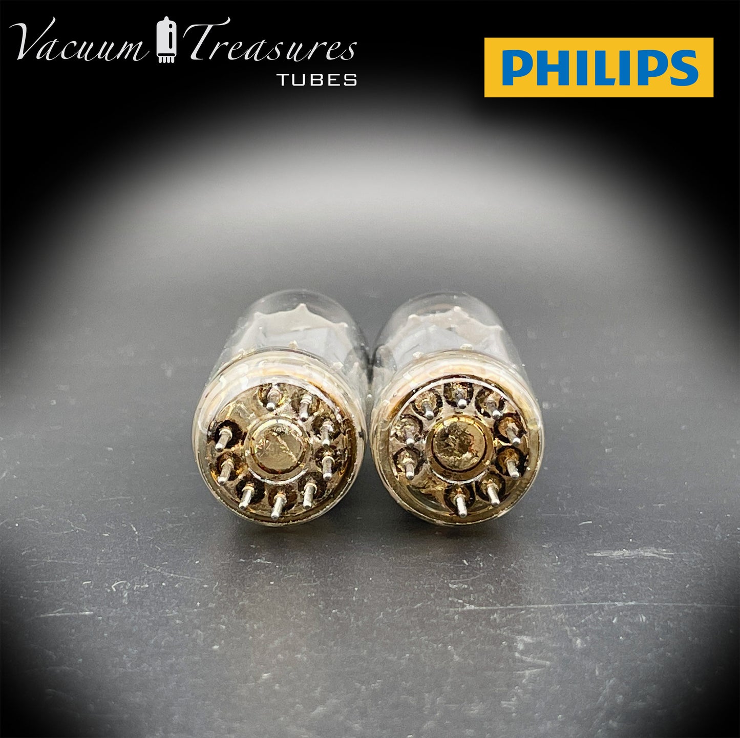 6BQ5 ( EL84 ) PHILIPS Gray Plates Halo Getter rX3 Matched Tubes Made in AUSTRIA '50s