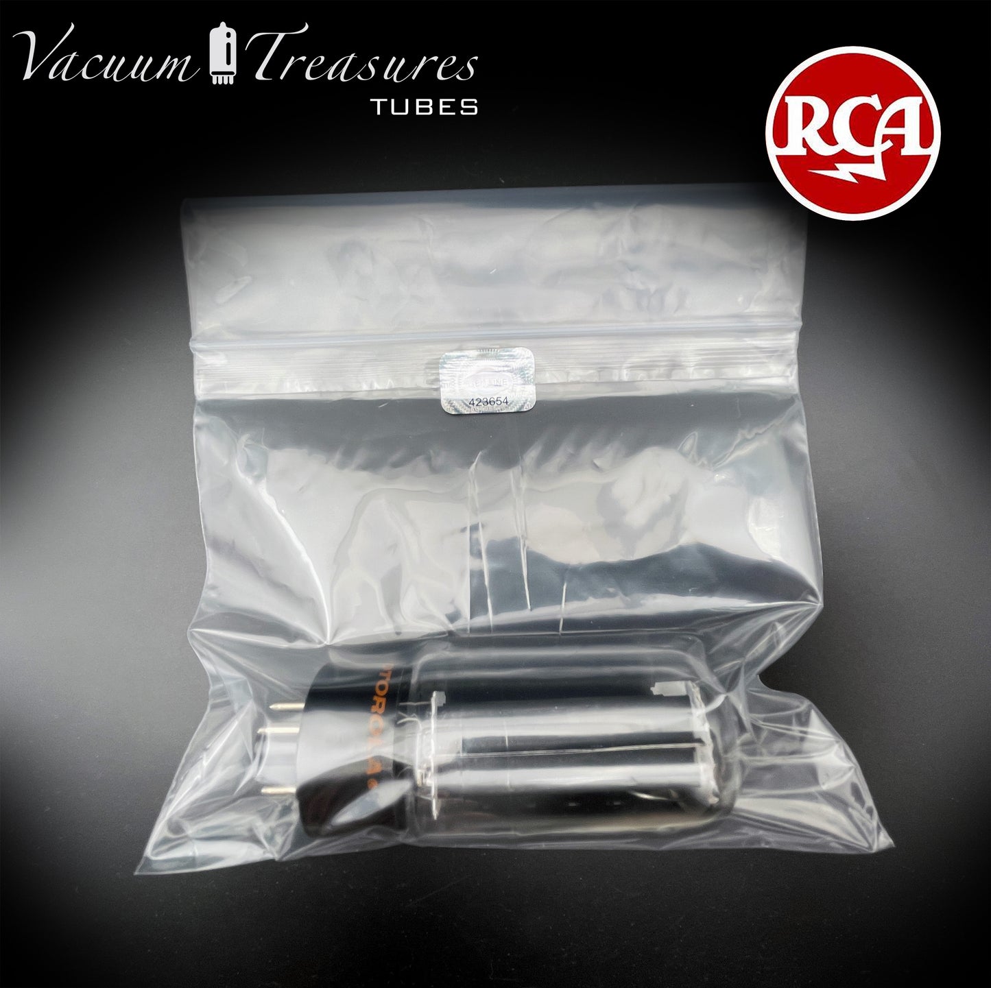 5R4GYB 5R4GY NOS RCA/MOTOROLA Black Plates Top Side Halo Getter Tested Tube Rectifier Made in USA '75