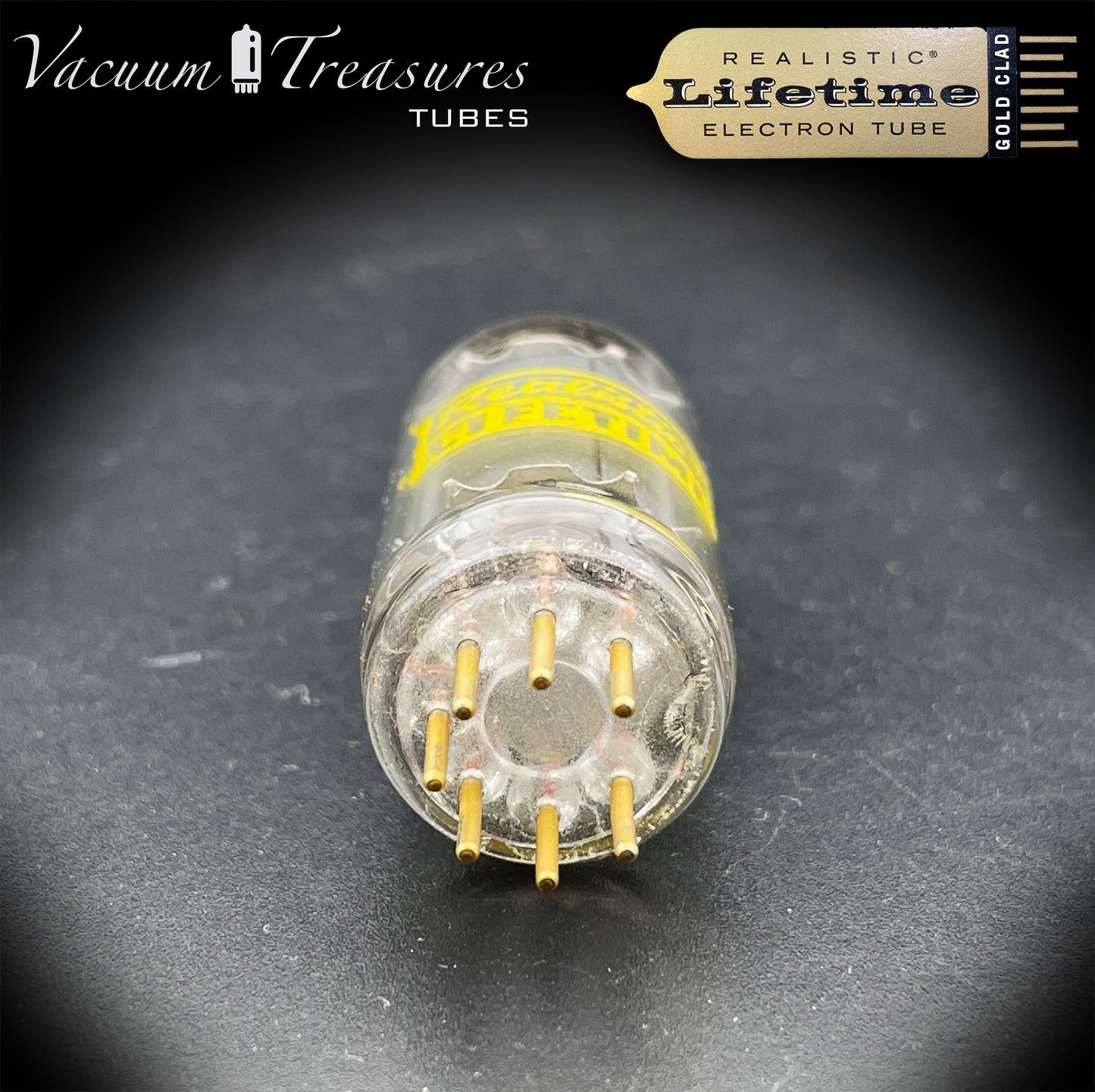 6AU6A ( EF94 ) Realistic LIFETIME NOS NIB Gold Pin Gray Plate Halo Getter - AMPLITREX Tested