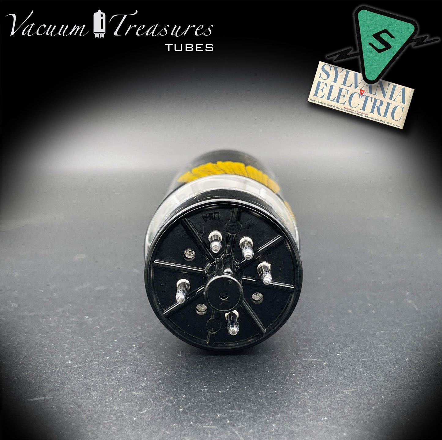 5U4 GB 5AS4A SYLVANIA NOS NIB Black Plates Halo Getter Tested Tube Rectifier Made in USA