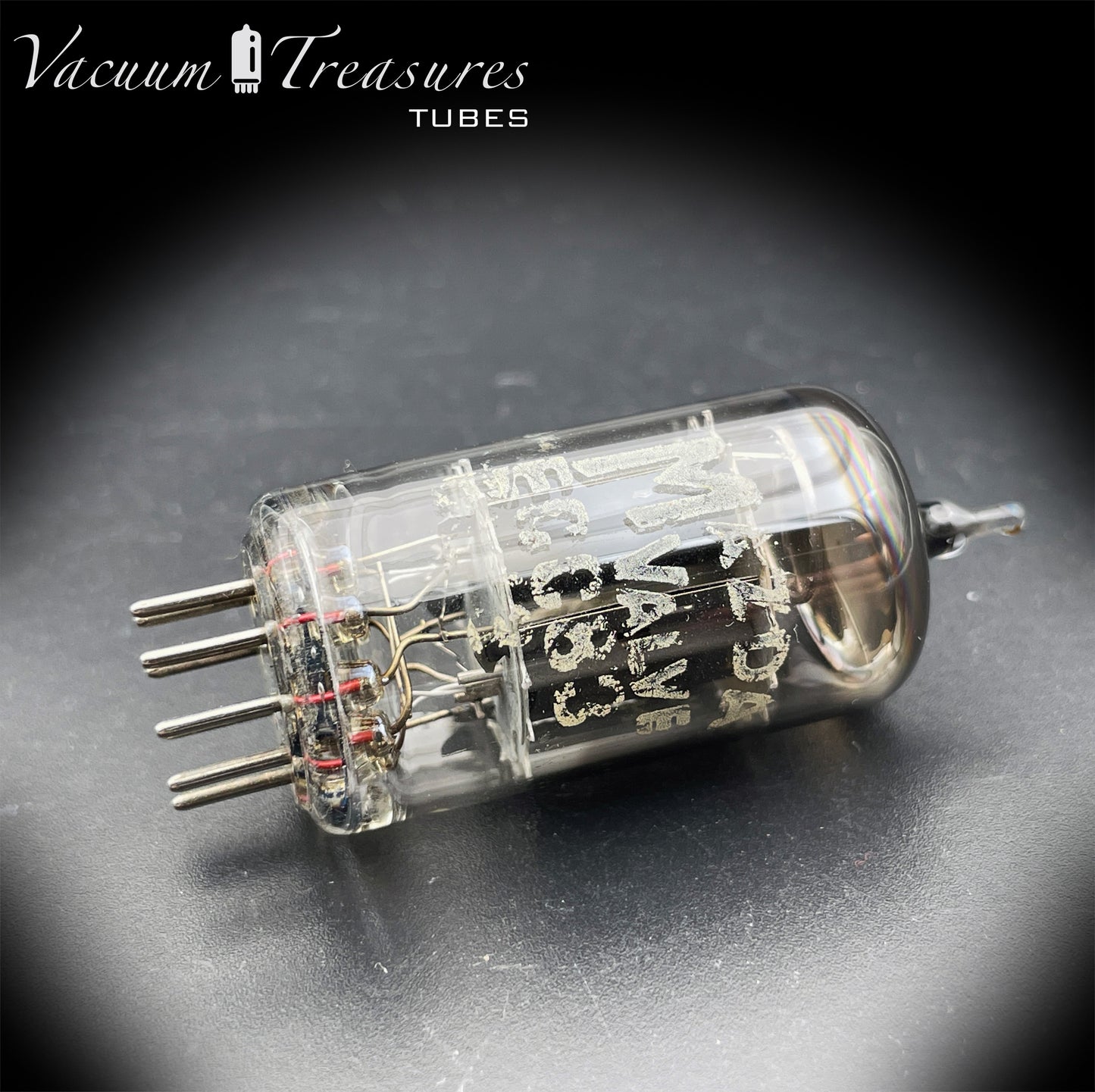 12AX7 / ECC83 Mazda Valve Short Gray Plates Halo Getter - Low Noise & Mic - Made in England BVA