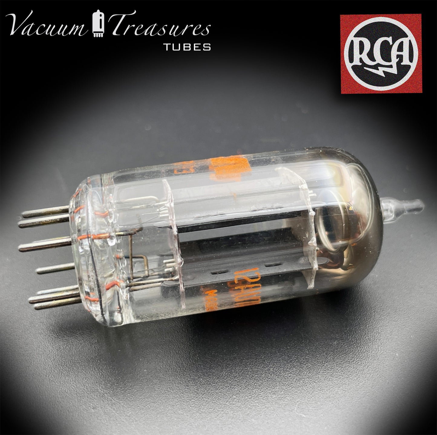 12AU7 A ( ECC82 ) RCA NOS NIB Long Gray Plates Halo Getter Tested Tubes Made in USA