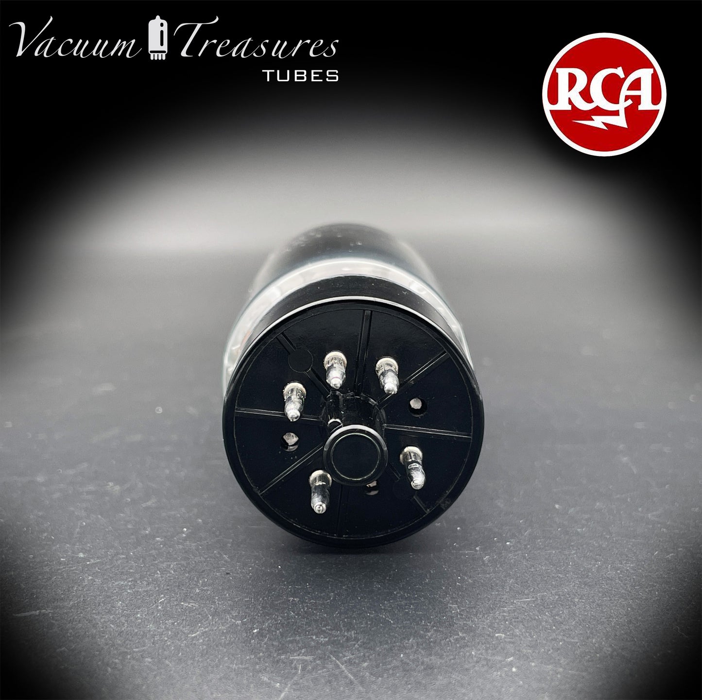 USN CRC 5U4GB RCA NOS NIB Black Plates Top Side Halo Getter Tested Tube Rectifier USA