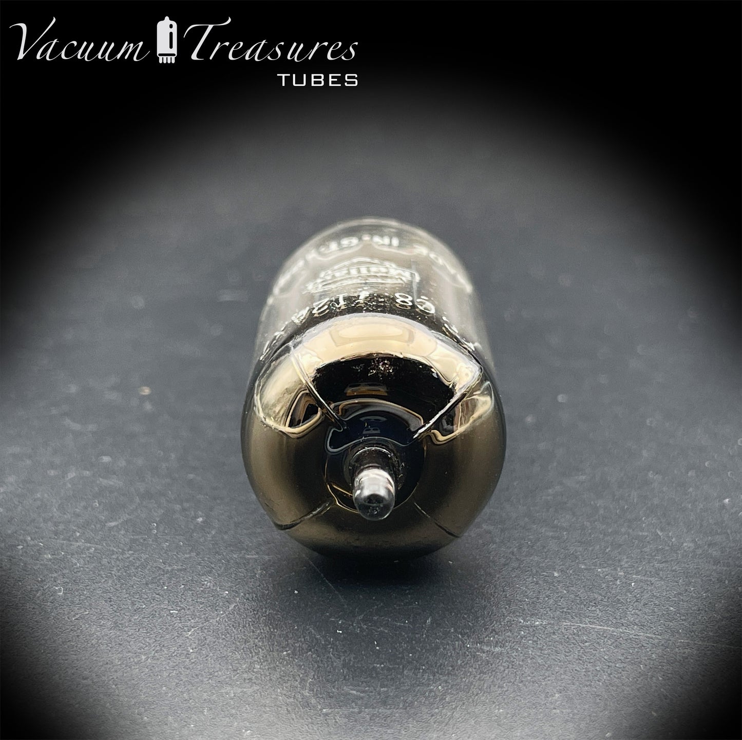 12AX7 / ECC83 NOS MULLARD – Heerlen 1958 – Long Gray Plates – Foil Getter – AMPLITREX Tested