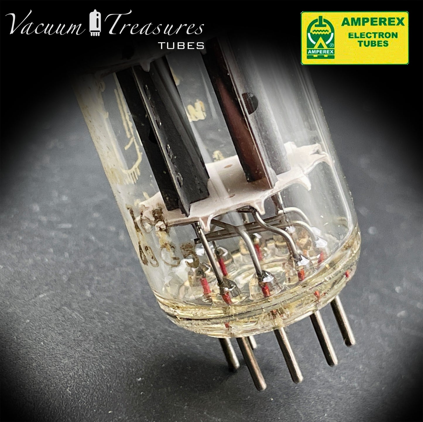 12AX7 / ECC83 NOS NIB AMPEREX Bugle Boy Short Plates Halo Getter Tested Tube MADE IN HOLLAND '60s