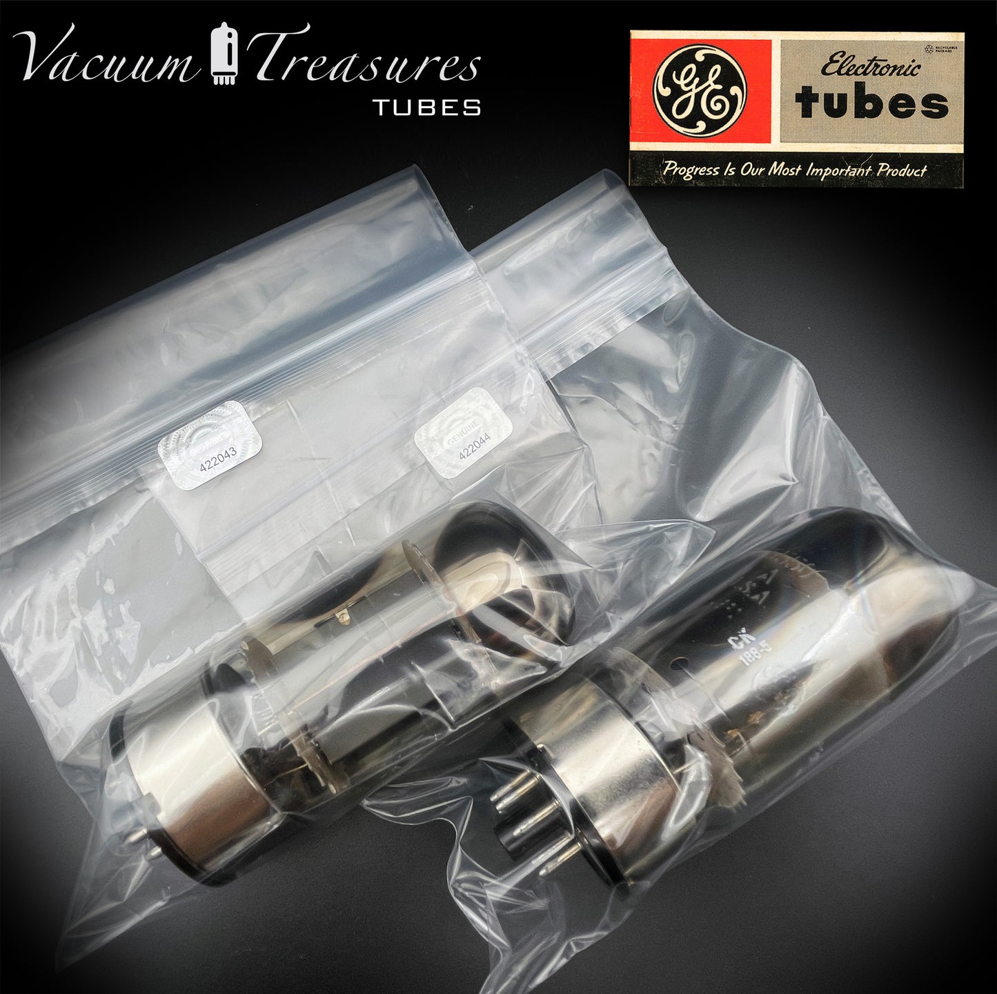 6550 GE Vintage Matched Quad - First Version - Welded Plates MADE IN USA