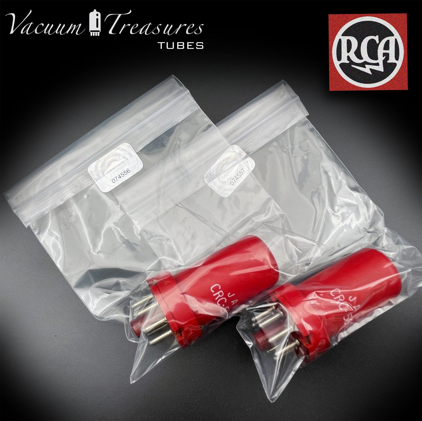 5693 ( CV3699 ) RCA NOS SPECIAL RED Matched Pair Tubes MADE IN USA