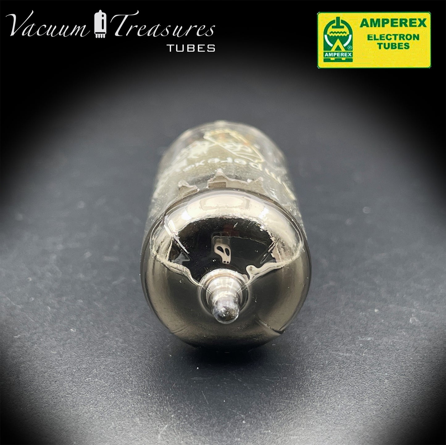 12AX7 / ECC83 NOS AMPEREX Bugle Boy Short Plates Halo Getter Tested Tube MADE IN HOLLAND