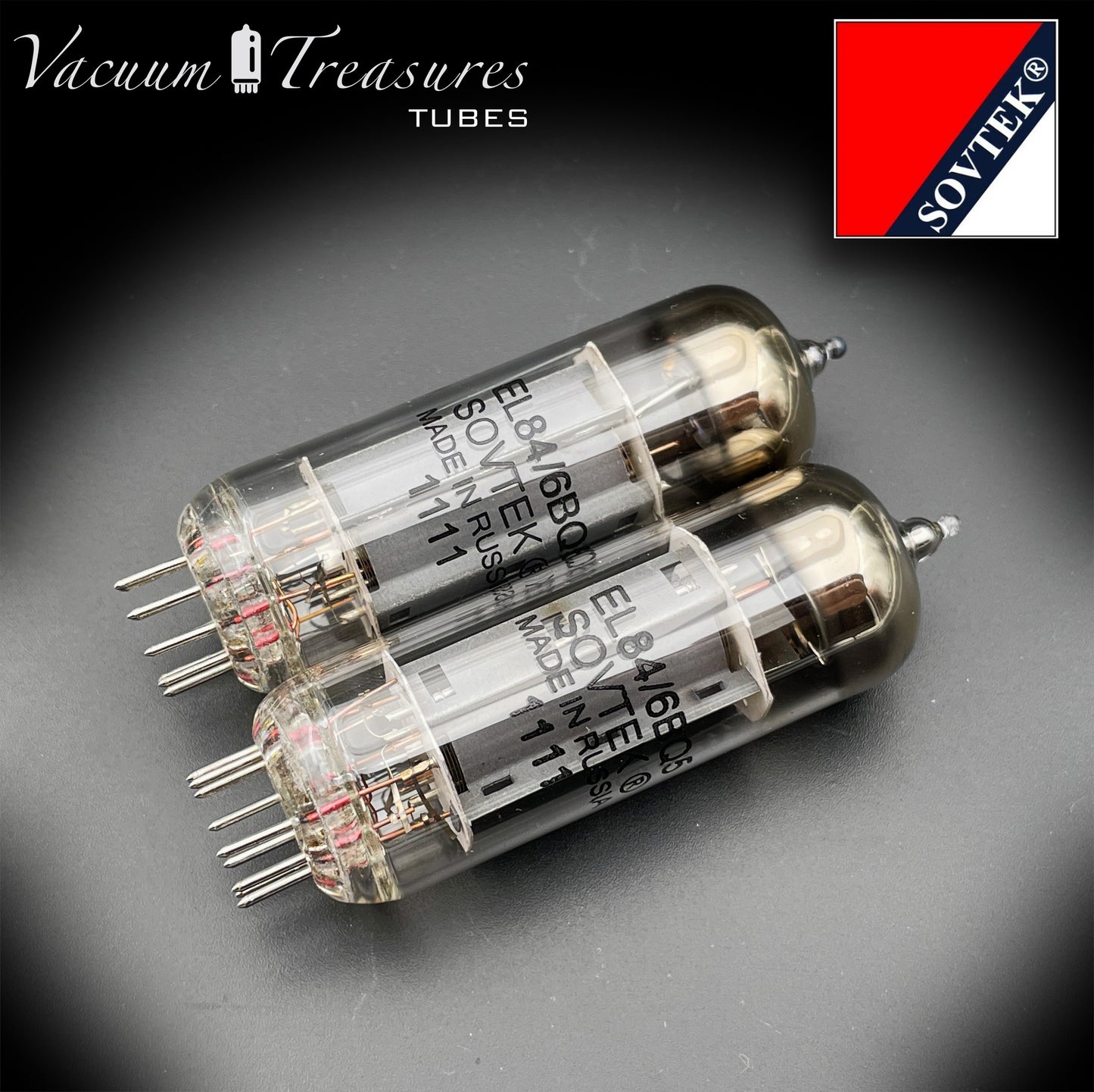 6BQ5 (EL84) SOVTEK O Getter Matched Pair Vacuum Tubes MADE IN RUSSIA