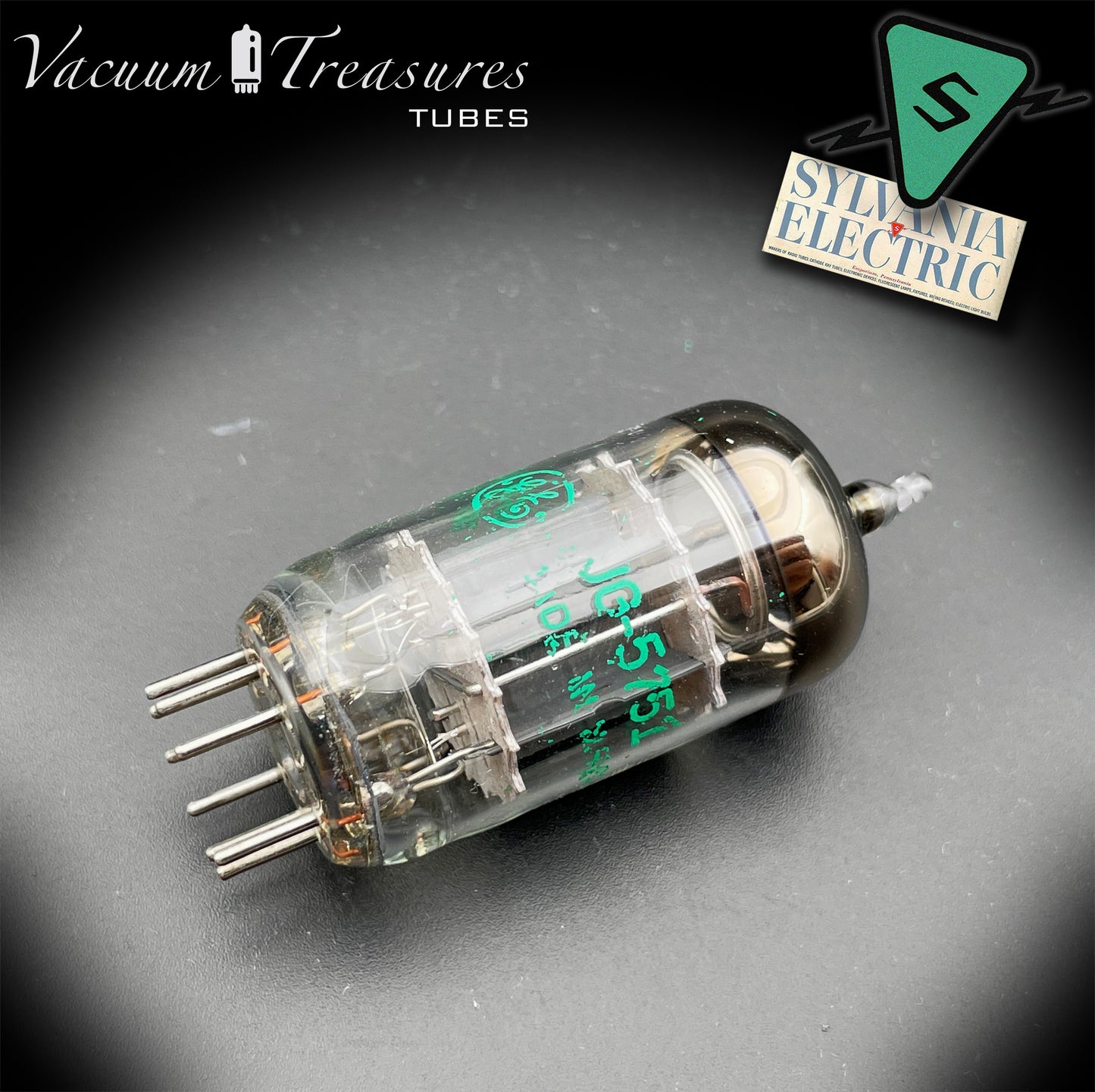 JG-5751 GE NOS Gray Plates Disc Getter Tested Tube Made in USA '65