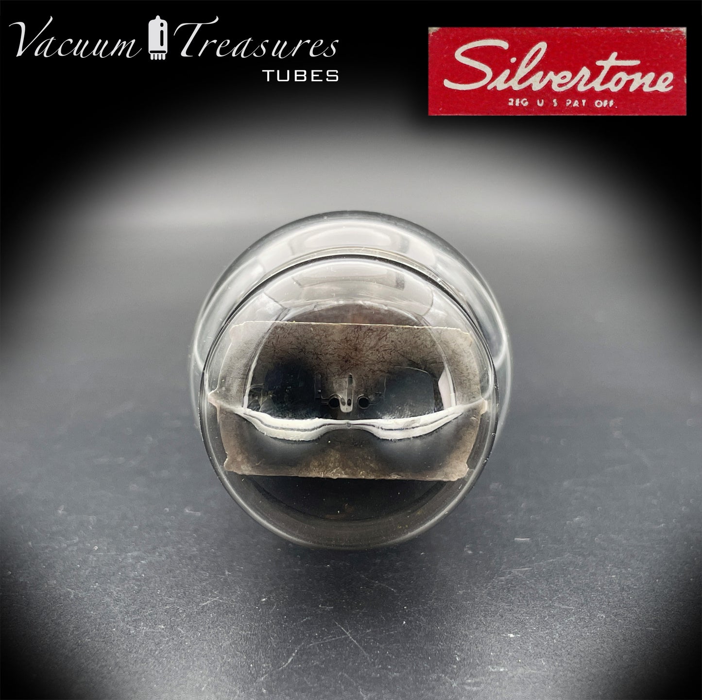 5V4G GZ32 SILVERTONE ST Shape Black Plates Bottom Square Getter Tested Tube Made in USA '51