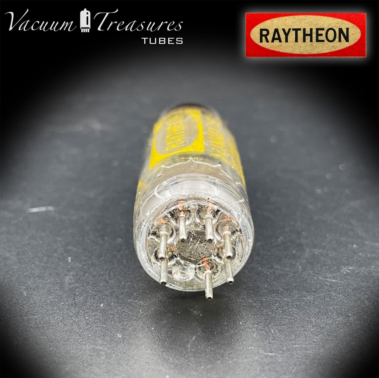 12X4 RAYTHEON NOS NIB Black Plates Halo Getter Tube Rectifier Made in USA '60s