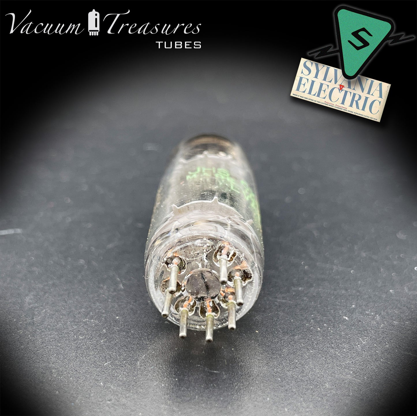 JHS 6X4W EZ90 NOS NIB SYLVANIA Tested Tube Black Plates Square Getter Made in USA '57