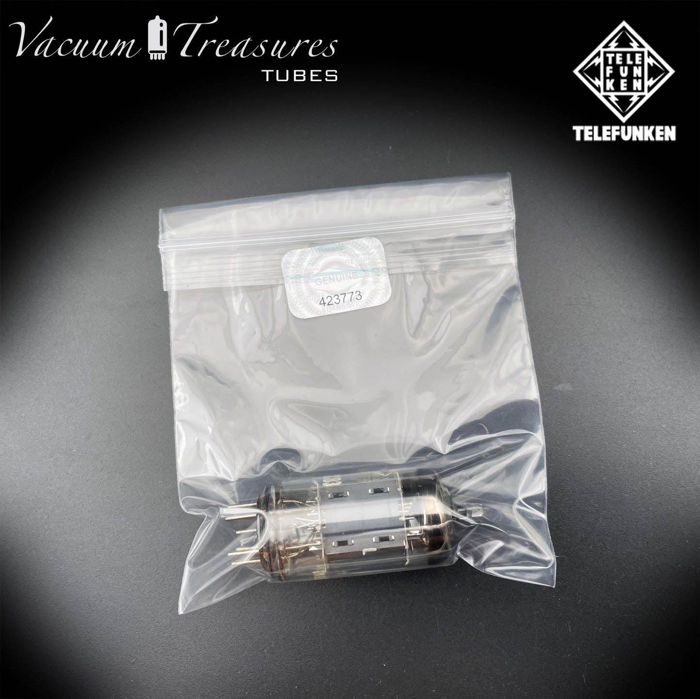 12AX7 ECC83 NOS Telefunken - Ribbed Plates Diamond Bottom Tested Tube Western Germany