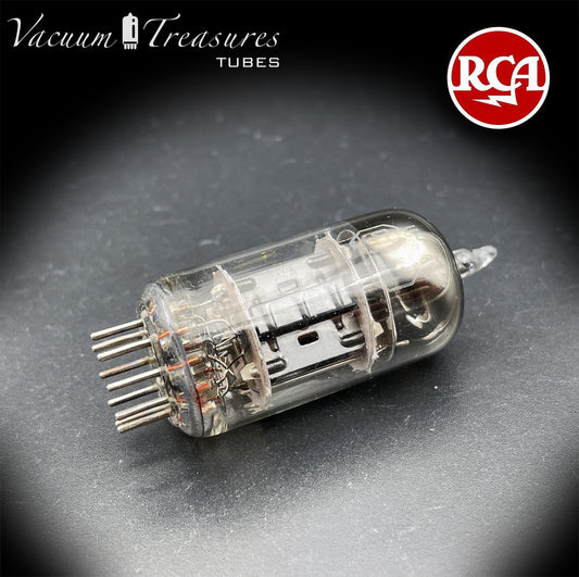 5751 RCA Triple Mica Black Plates Square Getter Amplitrex Tested Tube USA