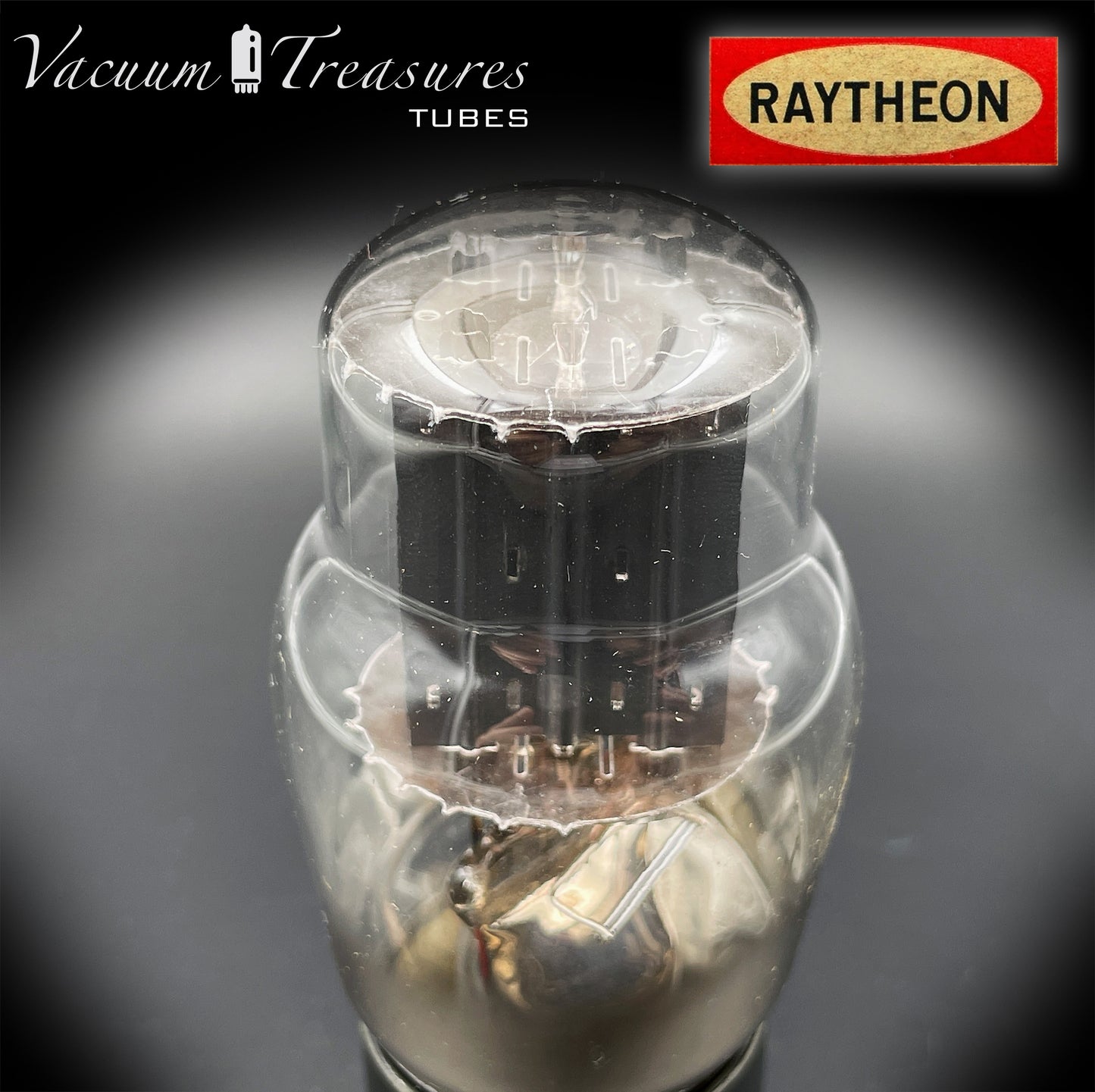 5V4G / GZ32 RAYTHEON ST Shape Black Plates Bottom D Getter Tested Tube Made in USA '56