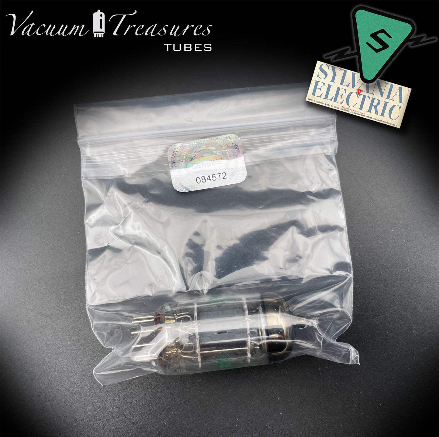 JG-5751 GE NOS Gray Plates Disc Getter Tested Tube Made in USA '65