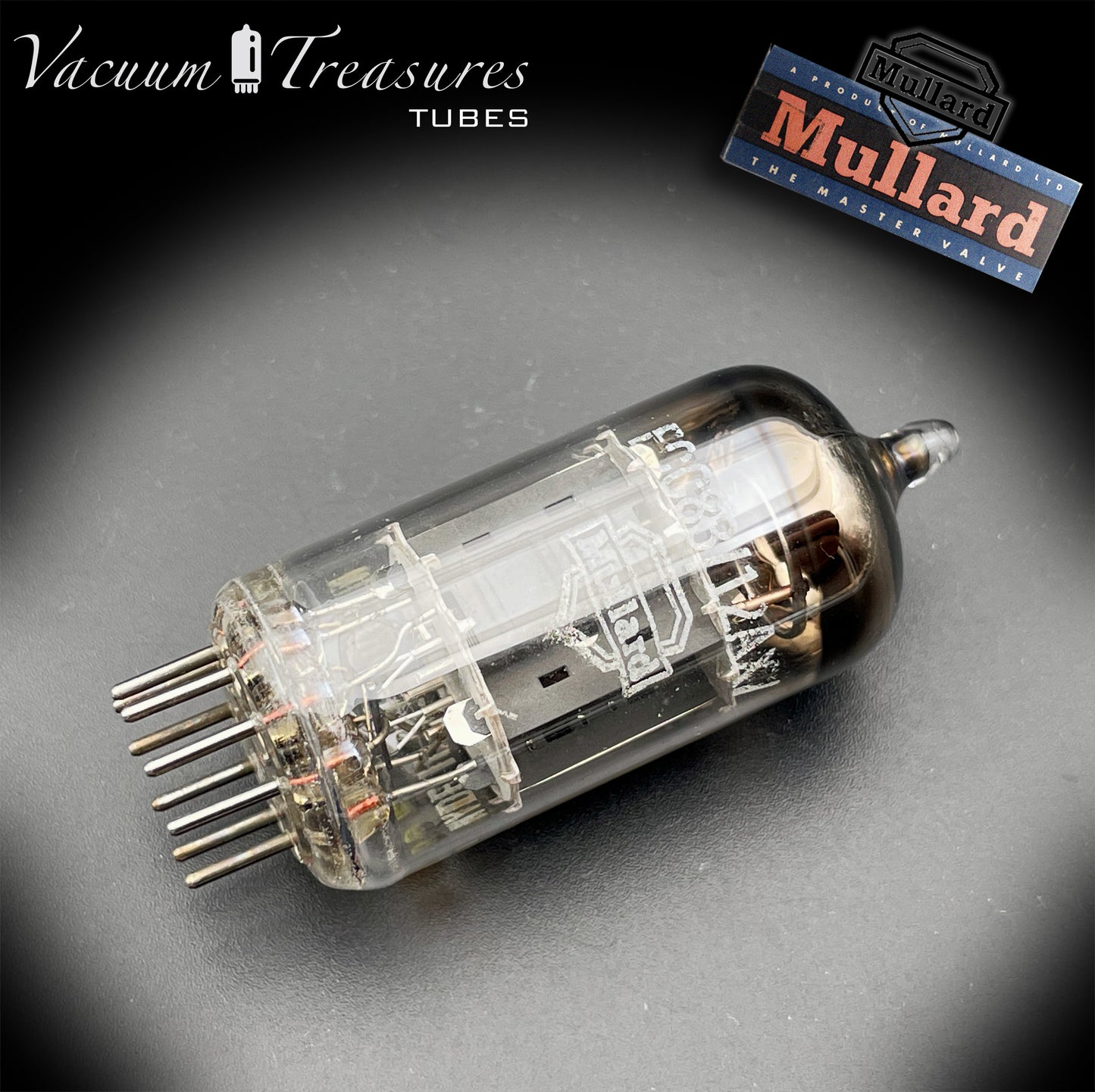 12AX7 / ECC83 NOS MULLARD Blackburn 1959 – Short Gray Plates – Halo Getter – Balanced Section