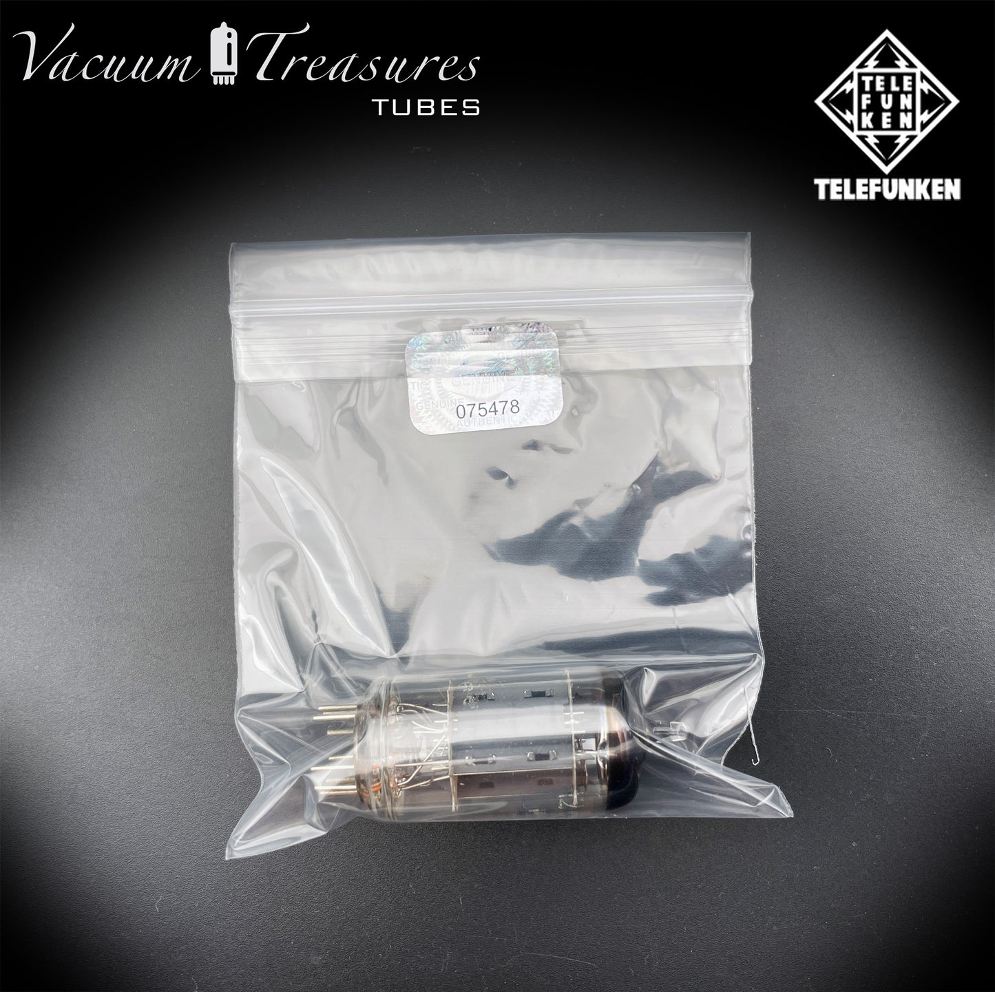 12AX7 / ECC83 NOS TELEFUNKEN Tested Tube - Ribbed Plates Diamond Bottom Made in Germany