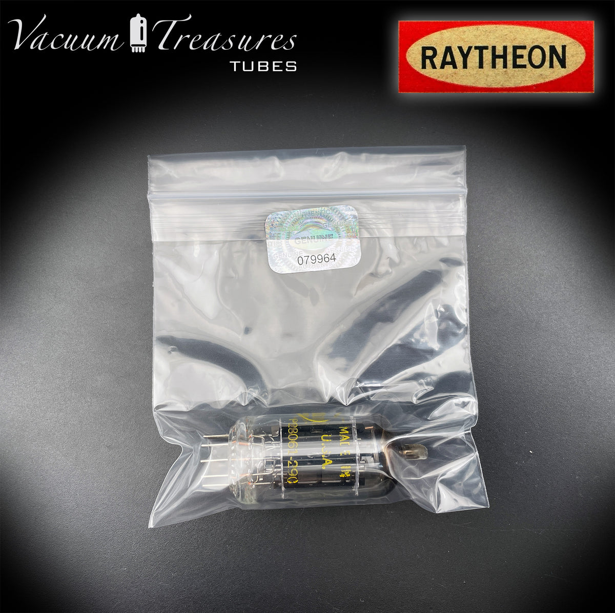 12AX7 / ECC83 NOS Baldwin by RAYTHEON Long Black plates Halo Getter Tested Balanced Tube USA